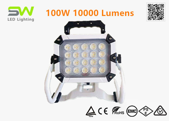 100W 10000 ルメン 18V 電動工具 バッテリー駆動 金属スタンド付き ワークライト