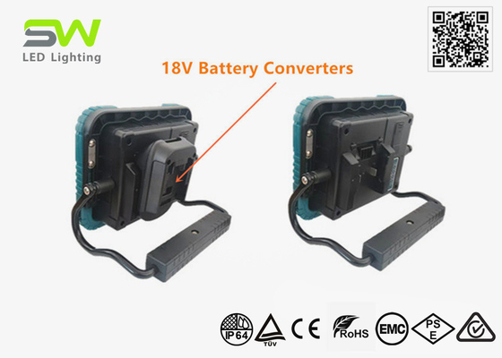 18V 電動工具 バッテリー駆動 ポータブルLED 作業灯 マグネティック ハンドル付き